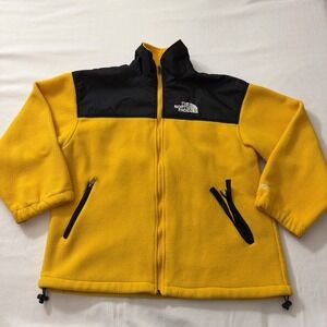 Vintage The North Face Men's Small Yellow Gor-Tex Fleece $250 distressed Zipper